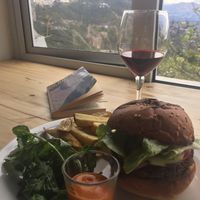 black bean burger at Tandana in Quito