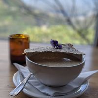 Delicious quinoa soup with a view at Tandana in Quito