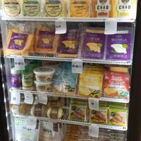 Vegan products refrigerated at Good Rebel in Toronto