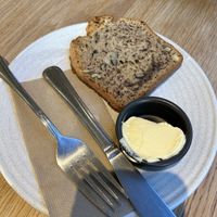 Walnut and banana loaf with dairy free spread - recommend!!  at Coffee Culture in Christchurch