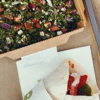 Wrap and Salad  at Sara Green in Bucharest