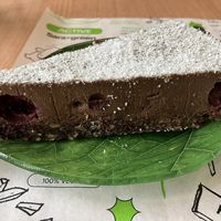 Vegan chocolate and coconut torte  at Sara Green in Bucharest