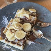 Vegan waffles   at Bosek's Salt & Sugar in Wagrain