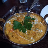 Vegan korma at Sanskruti Restaurant in Liverpool