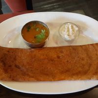 Mushroom dosa with Sambar at Sanskruti Restaurant in Liverpool