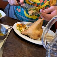 Vegetable samosa   at Sanskruti Restaurant in Liverpool