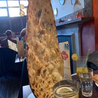 Family garlic naan   at Sanskruti Restaurant in Liverpool