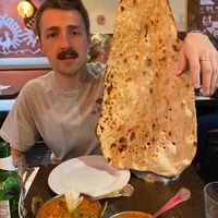 We always get the family garlic Naan  at Sanskruti Restaurant in Liverpool