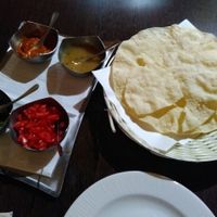 Poppadoms at Sanskruti Restaurant in Liverpool