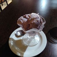 Blueberry vegan ice cream at Sanskruti Restaurant in Liverpool