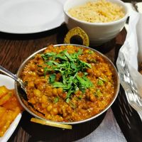 Chana masala at Sanskruti Restaurant in Liverpool