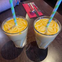 Vegan mango lassis ❤️ at Sanskruti Restaurant in Liverpool