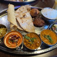 Vegan thali at Sanskruti Restaurant in Liverpool