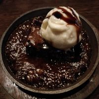 Brownie in bubbling chocolate lava! at Sanskruti Restaurant in Liverpool