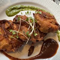 Onion bhaji  at Sanskruti Restaurant in Liverpool