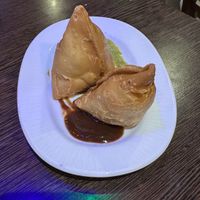 Samosas   at Sanskruti Restaurant in Liverpool