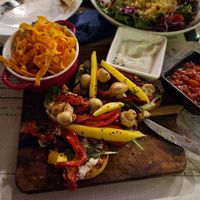 Mushroom bruscetta and Sweet potato Fries   at Balde Food & Bar in Biograd Na Moru