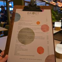 Lunch menu at BROEI in Utrecht