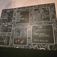 Menu on wall at BROEI in Utrecht