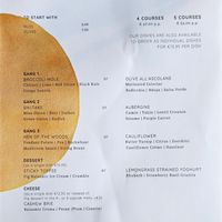 Menu with options 3, 4, or 5 courses at BROEI in Utrecht