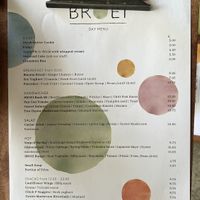 Day Menu  at BROEI in Utrecht