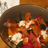 Pumpkin with vegan feta at BROEI in Utrecht