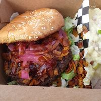 Dolly Burger at Juniper Kitchen in Dover