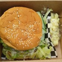 Daisy (falafel) burger at Juniper Kitchen in Dover