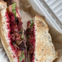 Mushroom BLT - incredible!!  at Juniper Kitchen in Dover