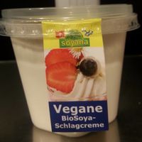 Vegan whipped cream at EkoPlaza in Castricum