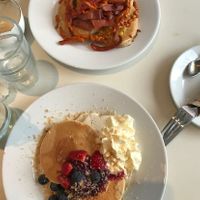 pancakes! sweet and savoury! at The Canvas: Shoreditch in East London