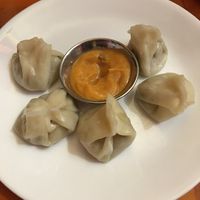 Vegetable mo mo. Already ate some! at Base Camp in Hanover