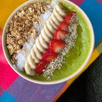 Green bowl (in the Bandito’s cuz it was raining and they don’t have any indoor seating) at Loveshack Juicery in Ogunquit