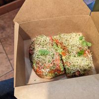 Avocado toast to go at Eat Real Cafe in Santa Clarita