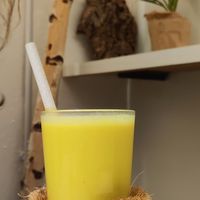 Hot golden "milk" at #RAW VEGAN FIRENZE in Florence