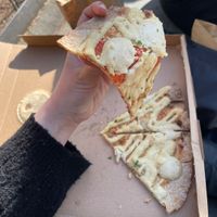 Cheese pizza to go   at #RAW VEGAN FIRENZE in Florence