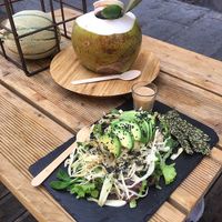 coconut water and raw nori salad at #RAW VEGAN FIRENZE in Florence