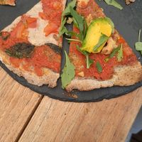 What's left of a margarita and fresca pizza at #RAW VEGAN FIRENZE in Florence