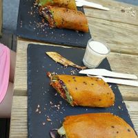 Wrap with dried tomato sauce at #RAW VEGAN FIRENZE in Florence