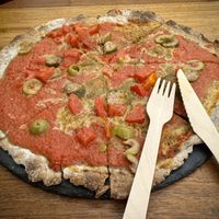 Pizza Napoli  at #RAW VEGAN FIRENZE in Florence