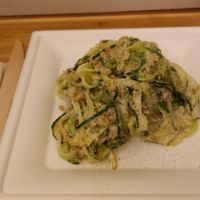 zucchini noodles "cacio e pepe" 9€ at #RAW VEGAN FIRENZE in Florence