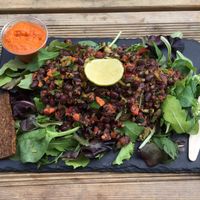 Black been salad at #RAW VEGAN FIRENZE in Florence