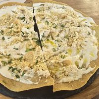 pizza crudista ai quattro formaggi at #RAW VEGAN FIRENZE in Florence