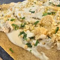 pizza ai 4 formaggi crudista at #RAW VEGAN FIRENZE in Florence