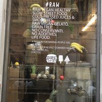 Entrance window at #RAW VEGAN FIRENZE in Florence