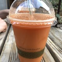 Juice (see text on cup) at #RAW VEGAN FIRENZE in Florence