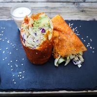 Raw carrot wrap at #RAW VEGAN FIRENZE in Florence