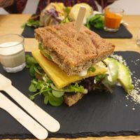 Chiccheese sandwich at #RAW VEGAN FIRENZE in Florence