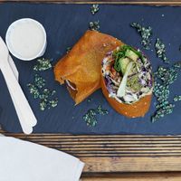 RAW Wrap mir frischem Gemüse und spannender Sauce at #RAW VEGAN FIRENZE in Florence