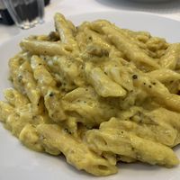 Vegan carbonara at Bar Dolcezza in Catania